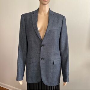 Theory RODOLF CF FELIX Blue Navy Wool Blend Jacket Men’s Size 38